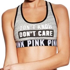 Vs Pink “I Don’t Care” Sports Bra